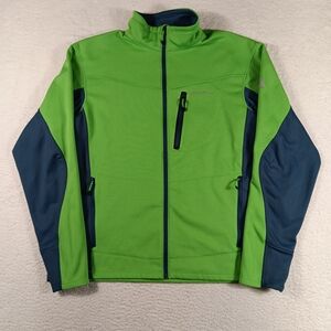 Eddie Bauer Jacket Mens XL Green First Ascent Softshell Full Zip Outdoor Gorp